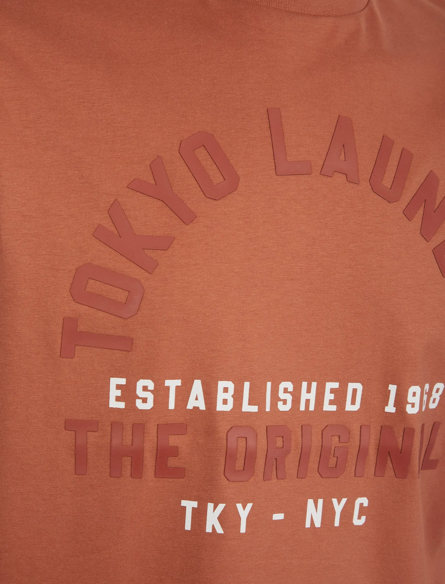 Lewes Vintage Retro Motif Cotton Jersey T-Shirt in Peachy - Tokyo Laundry sold by Tokyo Laundry product image thumbnail 3