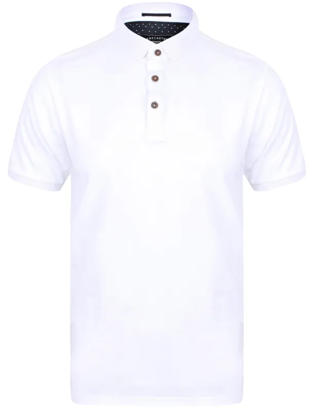 Ranelagh Cotton Polo Shirt in Optic White - Kensington Eastside made by Tokyo Laundry