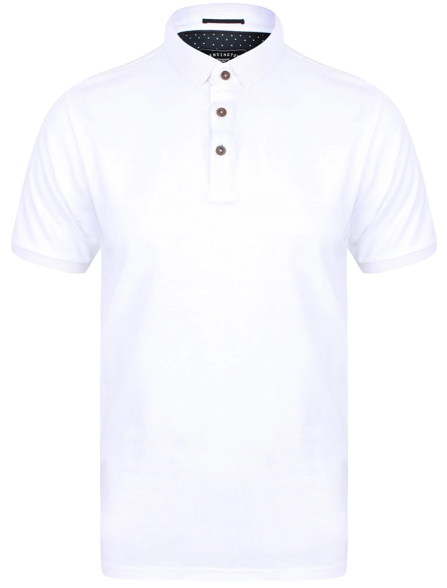 Ranelagh Cotton Polo Shirt in Optic White - Kensington Eastside sold by Tokyo Laundry
