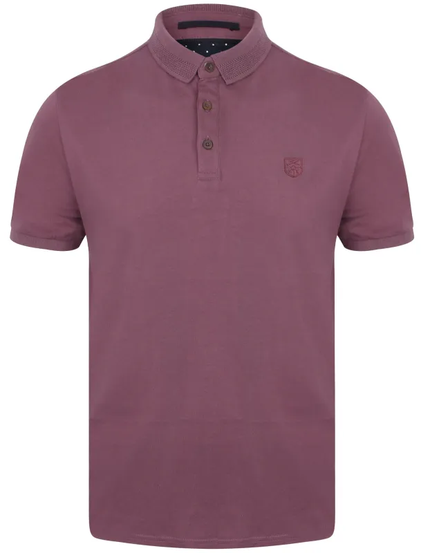 Ranelagh Cotton Polo Shirt In Light Plum - Kensington Eastside made by Tokyo Laundry
