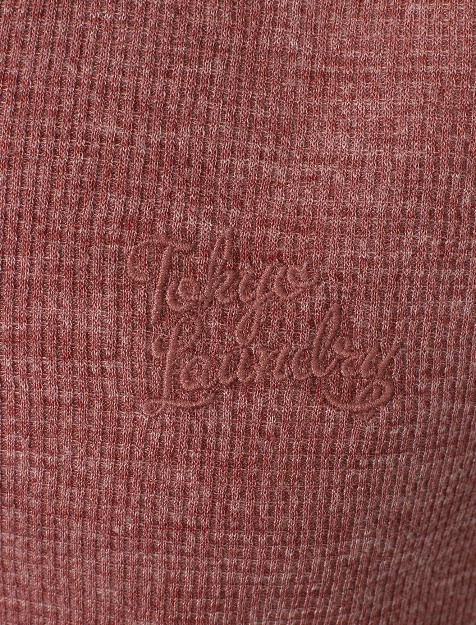 Lough Waffle Textured Burn Out T-Shirt In Oxblood - Tokyo Laundry sold by Tokyo Laundry product image thumbnail 3