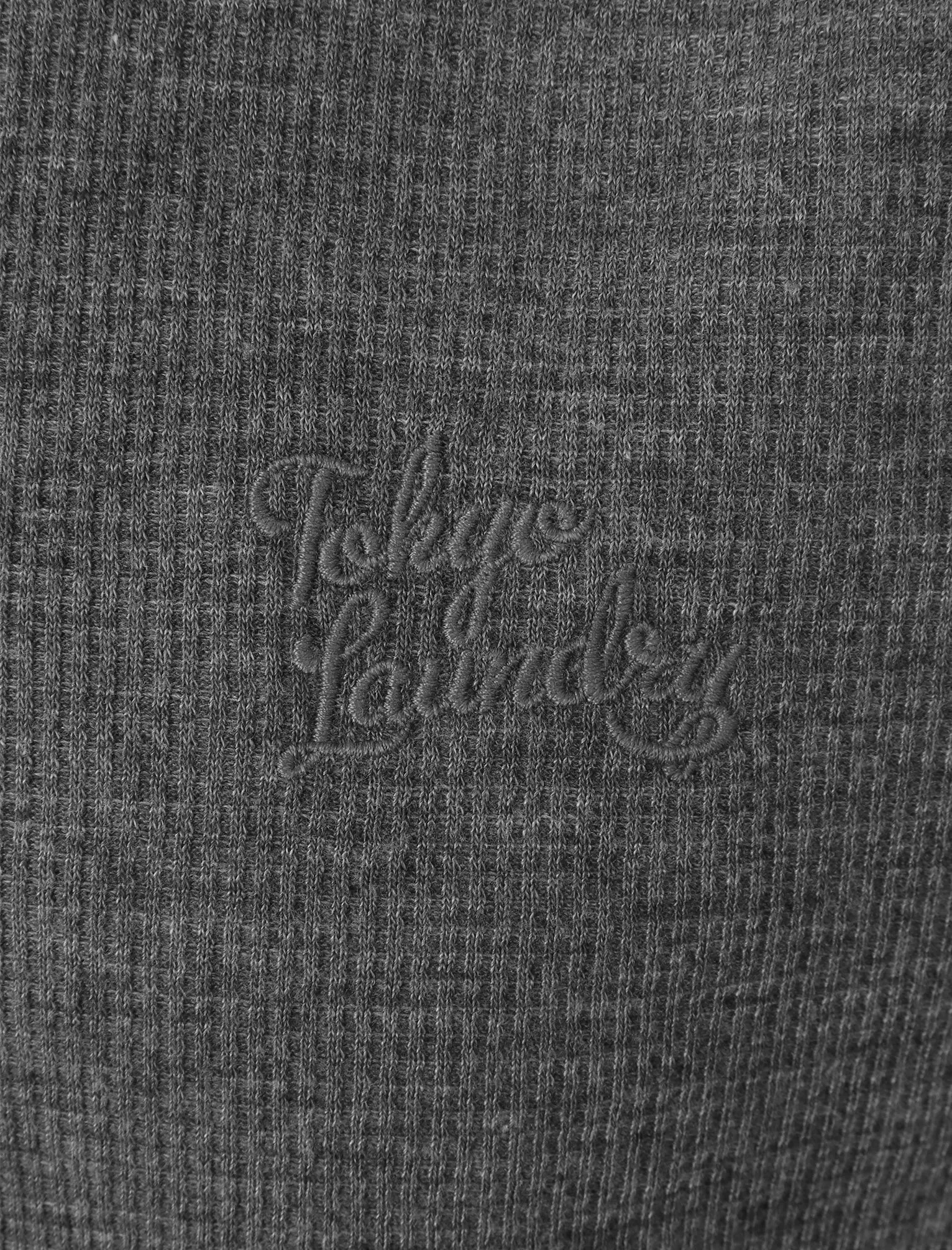 Lough Waffle Textured Burn Out T-Shirt In Asphalt Grey - Tokyo Laundry sold by Tokyo Laundry product image thumbnail 3