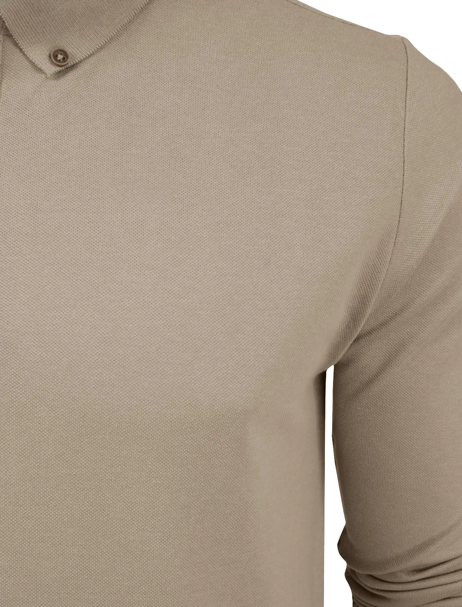 Howell Long Sleeve Polo Shirt in Stone sold by Tokyo Laundry product image thumbnail 3