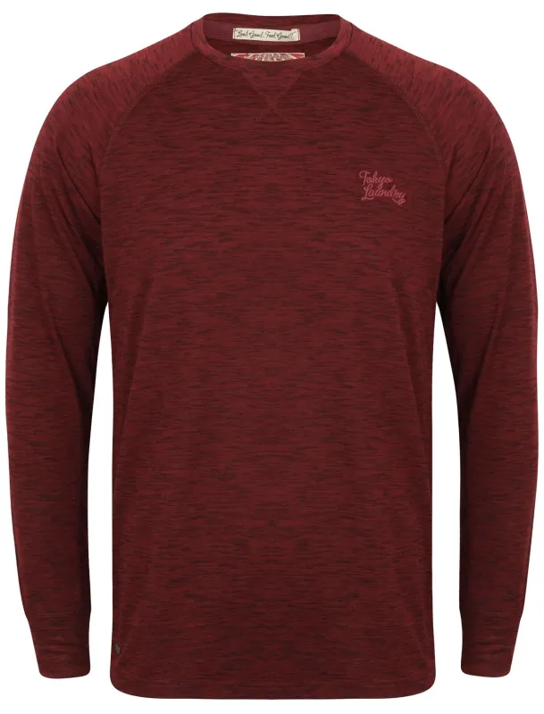 Rushlake Injection Dyed Long Sleeve Top in Oxblood - Tokyo Laundry made by Tokyo Laundry