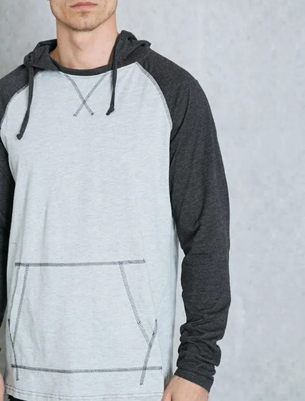 Riviera Raglan Long Sleeve Hooded Top in Charcoal sold by Tokyo Laundry product image thumbnail 2