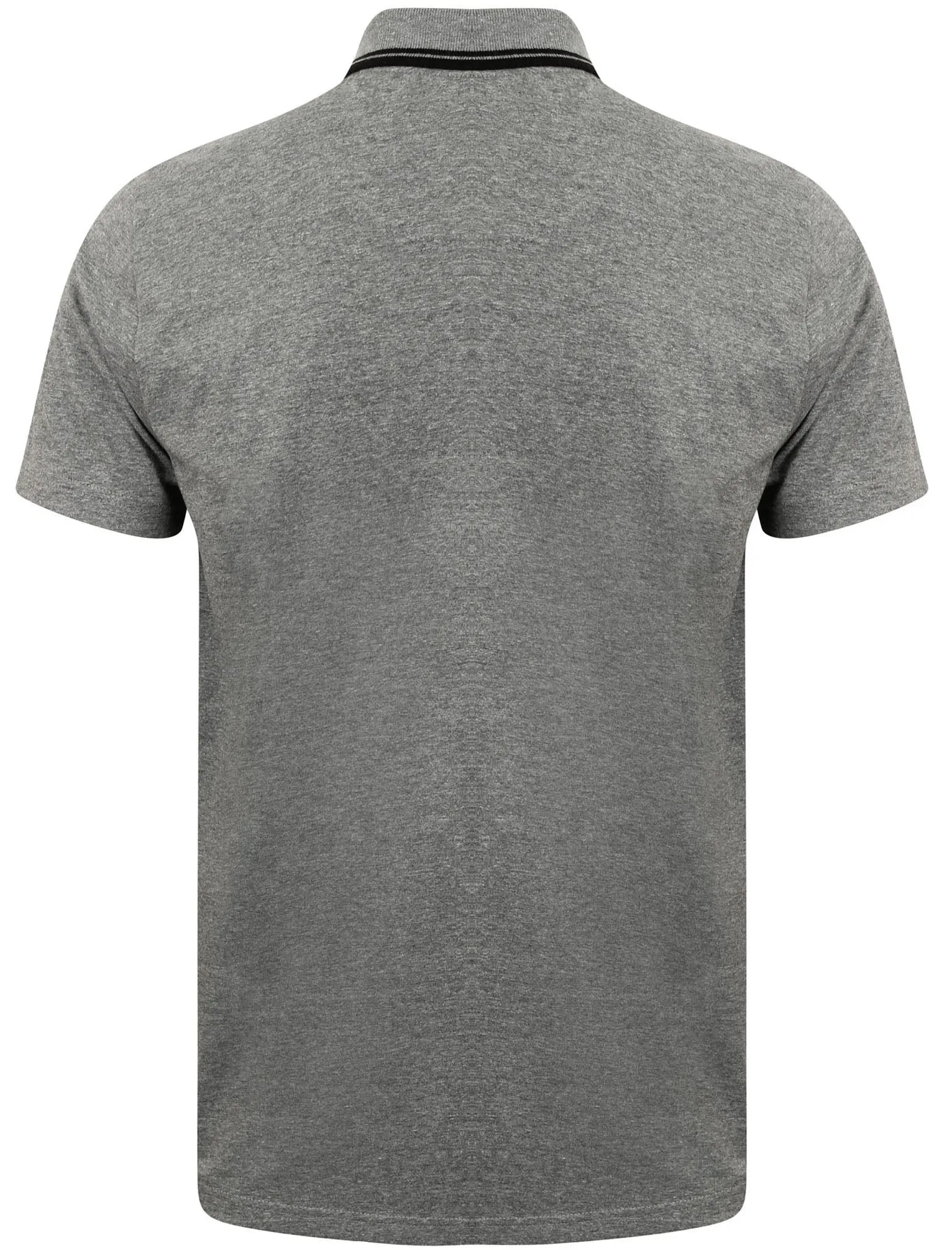Henstridge Zip Up Jersey Polo Shirt in Mid Grey Marl - Dissident sold by Tokyo Laundry product image thumbnail 2