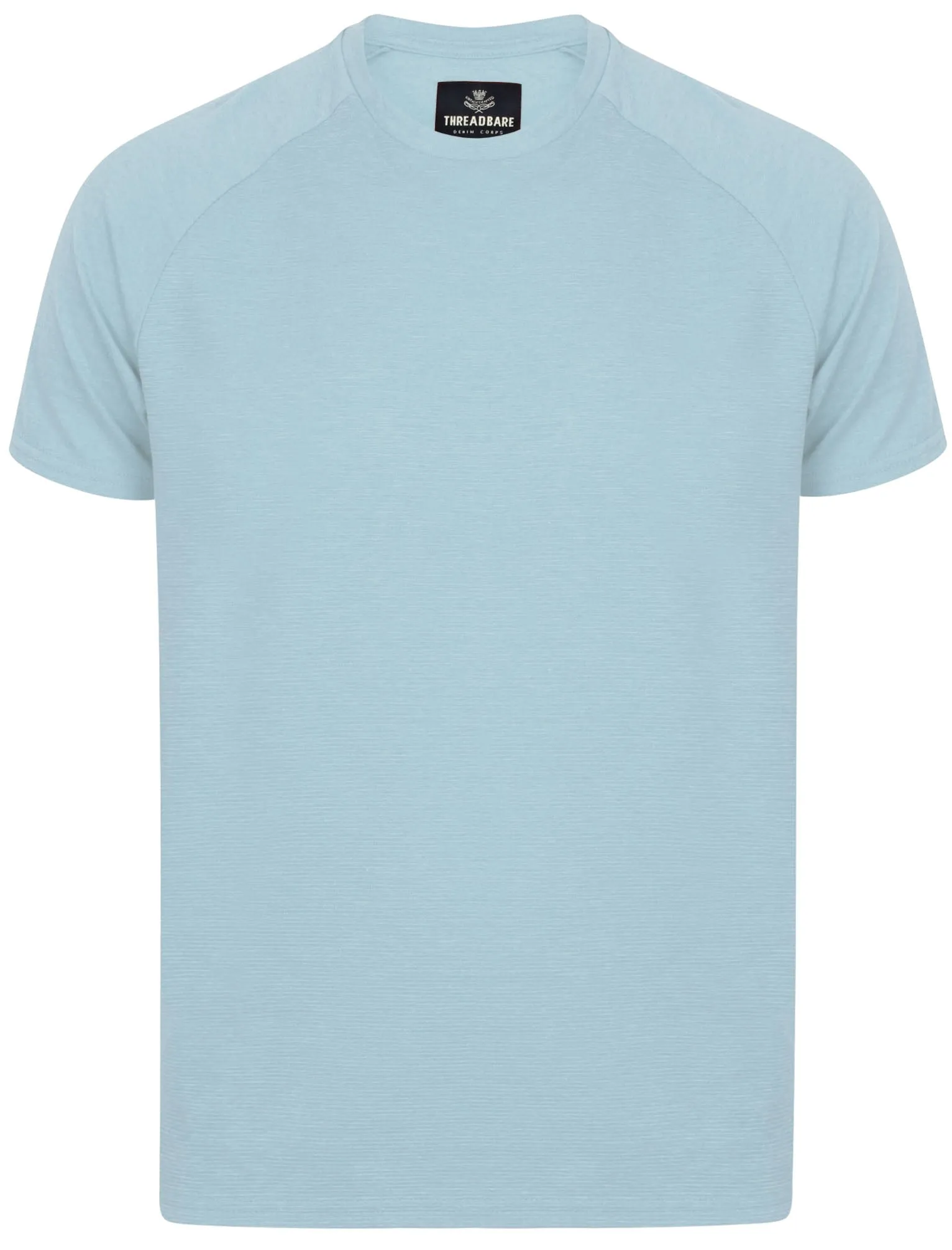 Huron Ribbed Crew Neck T-Shirt in Cornflower Blue sold by Tokyo Laundry