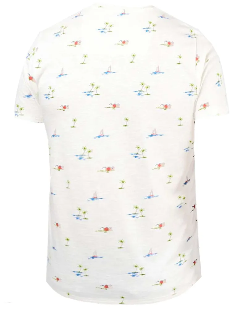 Beachy Printed Cotton Crew Neck T-Shirt in Ecru sold by Tokyo Laundry product image thumbnail 2