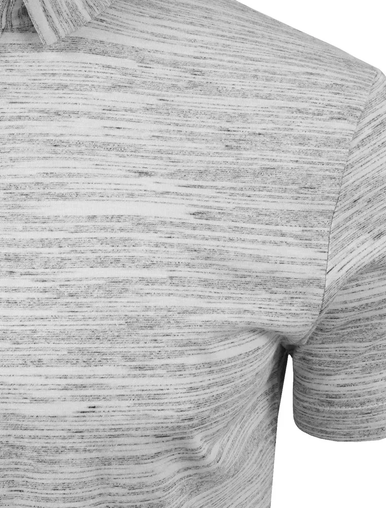 Ekam Zip Up Space Dye Polo Shirt in Grey sold by Tokyo Laundry product image thumbnail 3