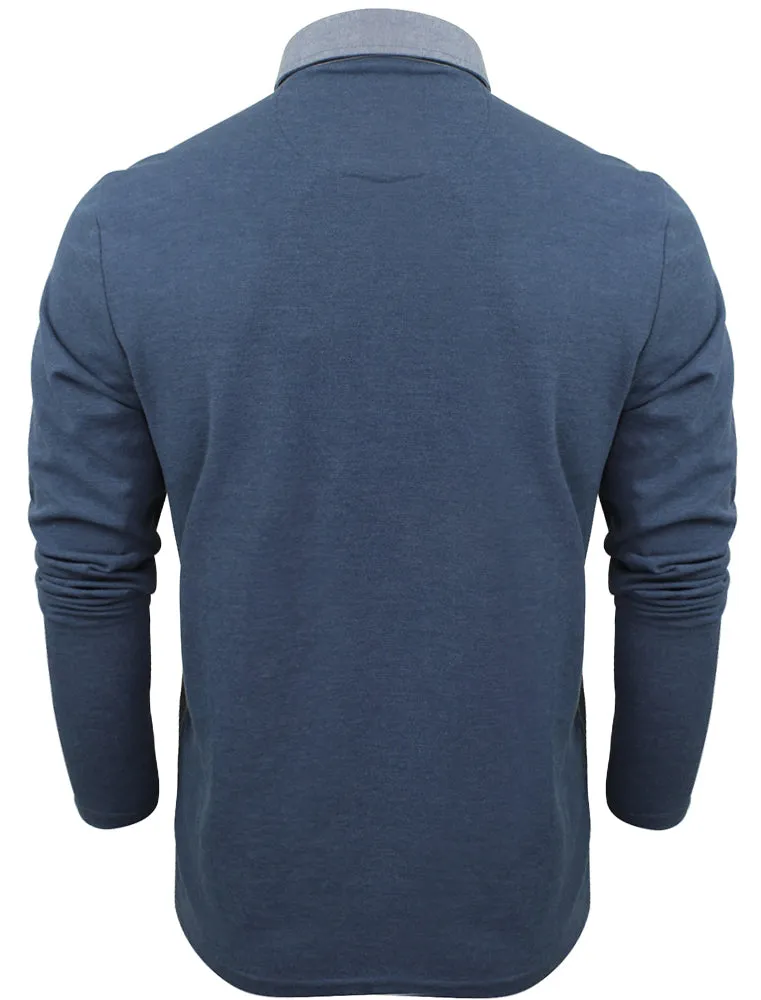 HeraF Chambray Collar Long Sleeve Polo Shirt in Vintage Indigo sold by Tokyo Laundry product image thumbnail 2