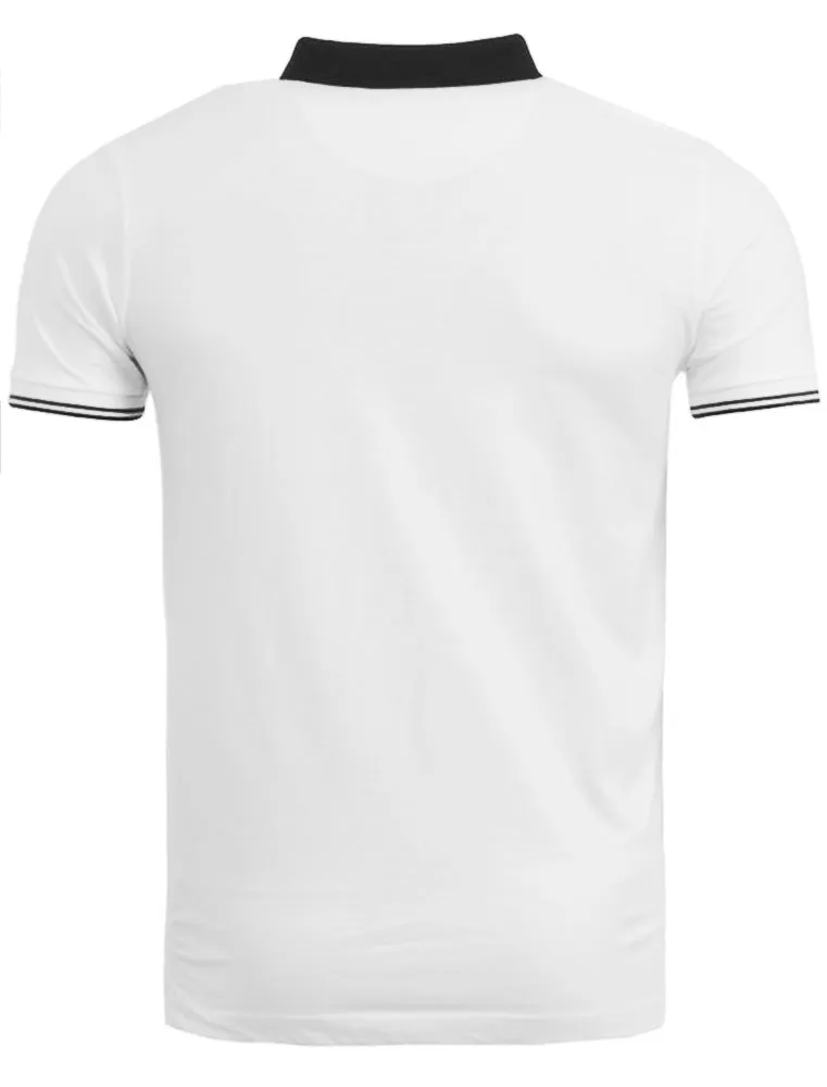 Evian Spot Print Polo Shirt in White sold by Tokyo Laundry product image thumbnail 2