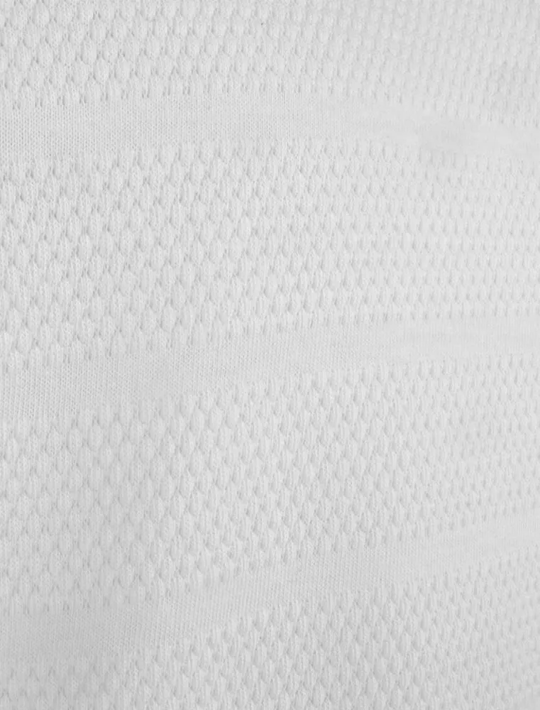 Stockton Crew Neck Cotton T-Shirt with Striped Texture in White sold by Tokyo Laundry product image thumbnail 3