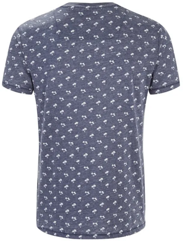 Etna Palm Tree Print Crew Neck T-Shirt in Navy sold by Tokyo Laundry product image thumbnail 2