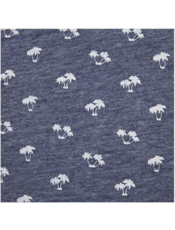 Etna Palm Tree Print Crew Neck T-Shirt in Navy sold by Tokyo Laundry product image thumbnail 3