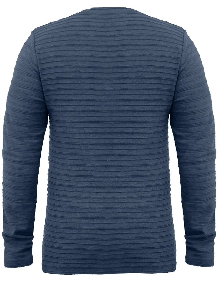 Madison Stripe Textured Long Sleeve Top in Blue sold by Tokyo Laundry product image thumbnail 2