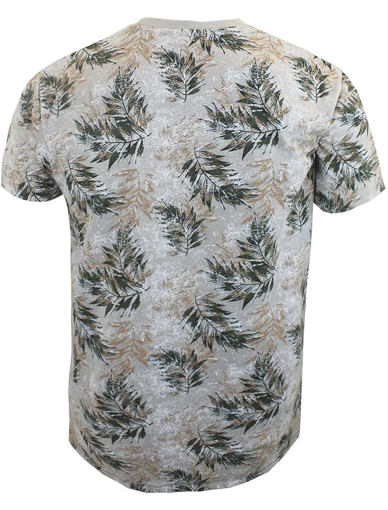 Newberry Tropical Leaf Crew Neck T-Shirt in Fawn sold by Tokyo Laundry product image thumbnail 2