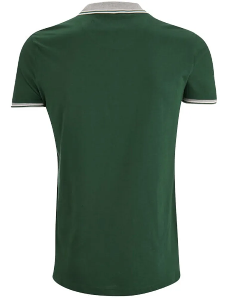 Lorenzo Colour Block Cotton Polo Shirt in Green sold by Tokyo Laundry product image thumbnail 2
