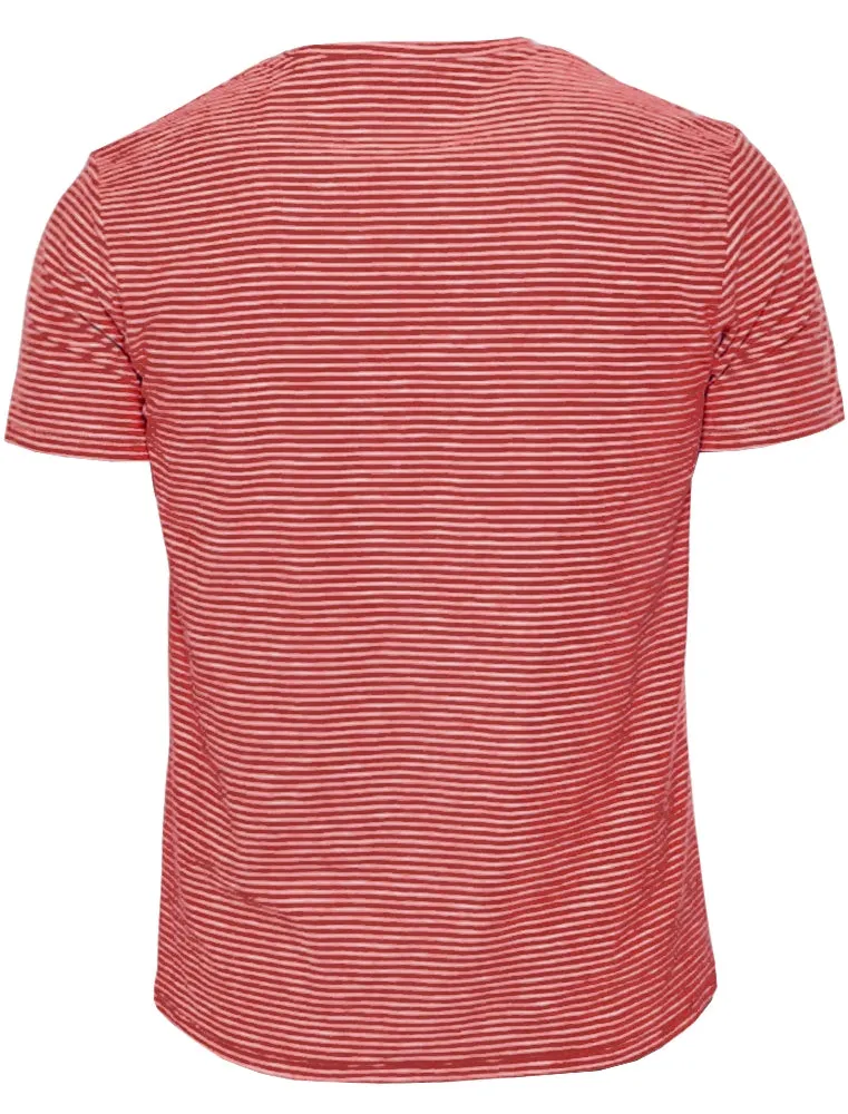 Carmel Valley Stripe Cotton T-Shirt with Pocket in Brick Red sold by Tokyo Laundry product image thumbnail 2