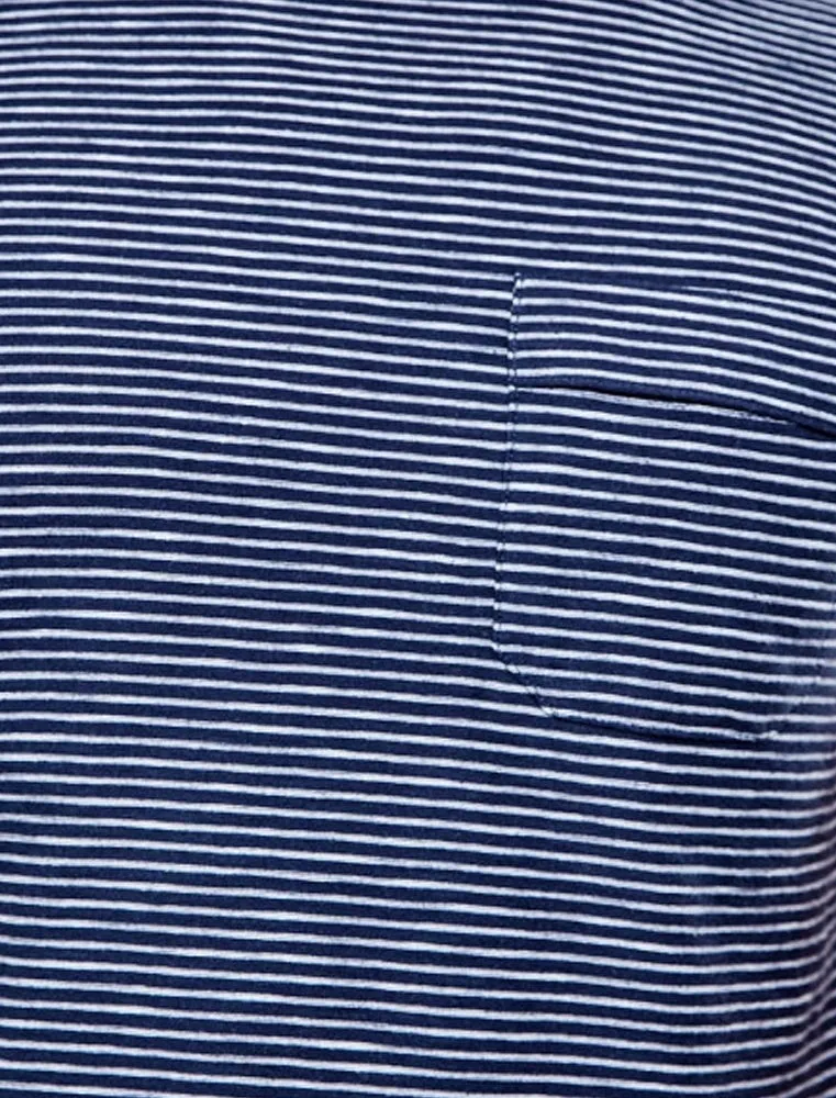 Carmel Valley Stripe Cotton T-Shirt with Pocket in Navy sold by Tokyo Laundry product image thumbnail 3