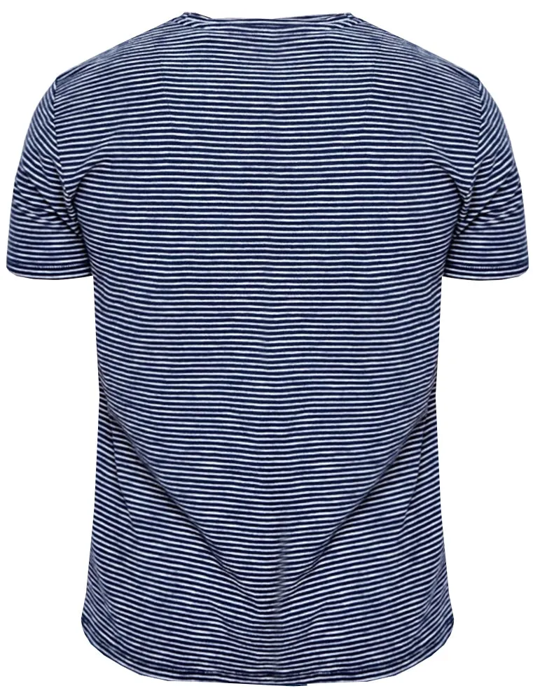 Carmel Valley Stripe Cotton T-Shirt with Pocket in Navy sold by Tokyo Laundry product image thumbnail 2