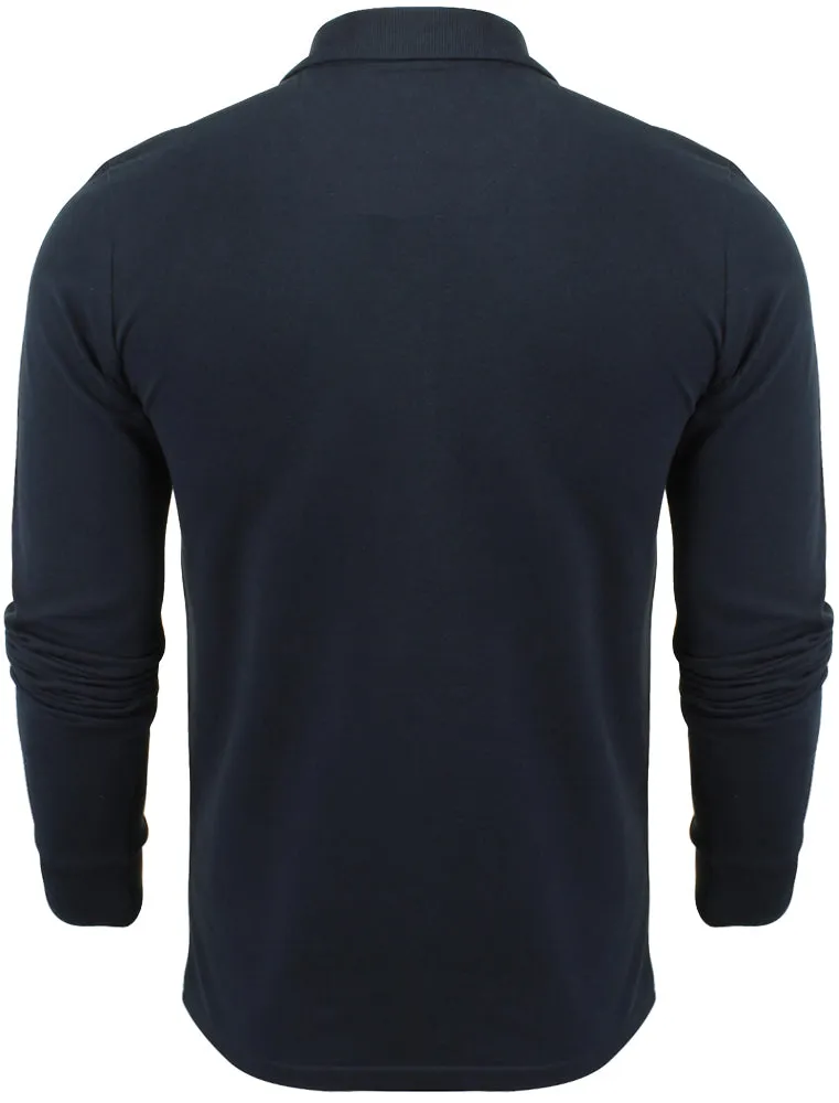 Howell Long Sleeve Polo Shirt in Navy sold by Tokyo Laundry product image thumbnail 2