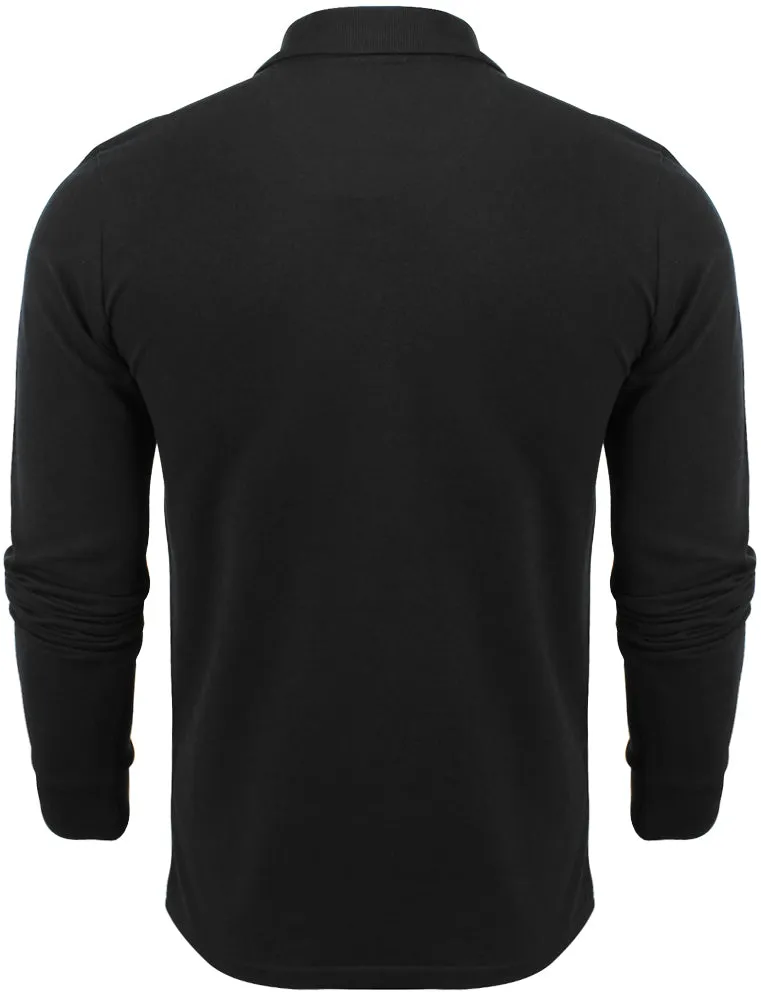 Howell Long Sleeve Polo Shirt in Ink Black sold by Tokyo Laundry product image thumbnail 2