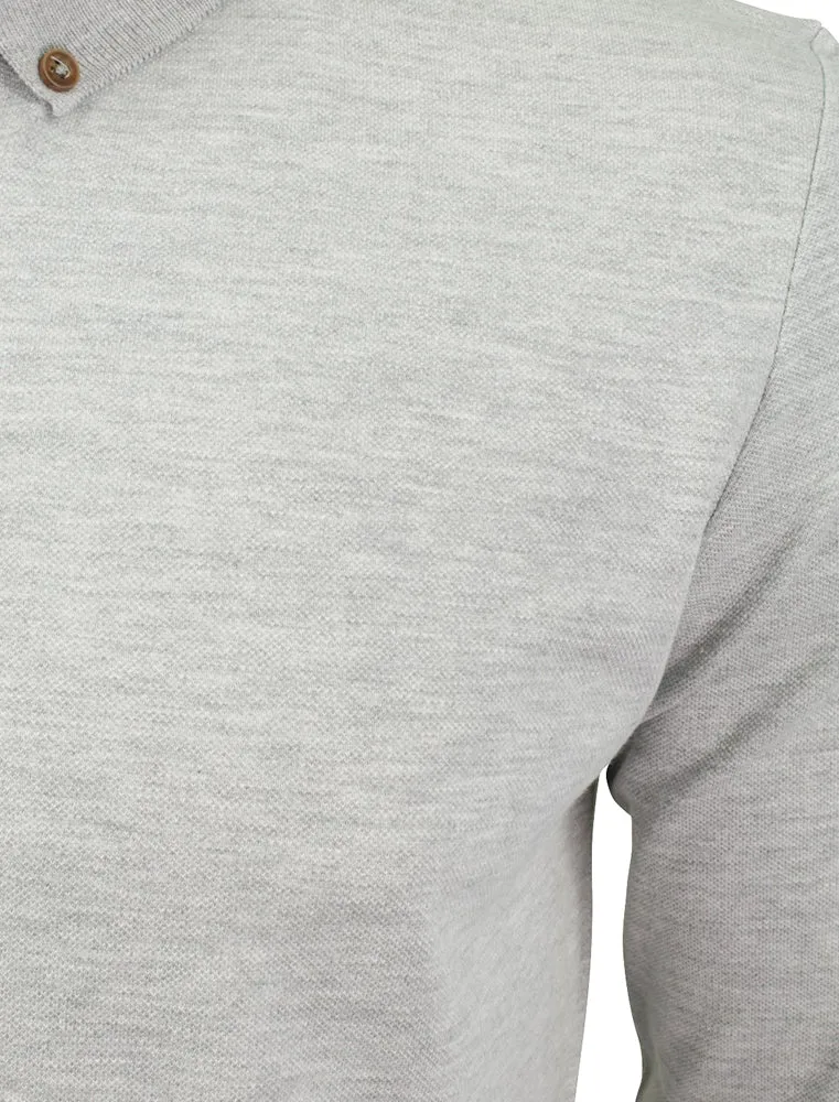 Howell Long Sleeve Polo Shirt in Ecru Marl sold by Tokyo Laundry product image thumbnail 3