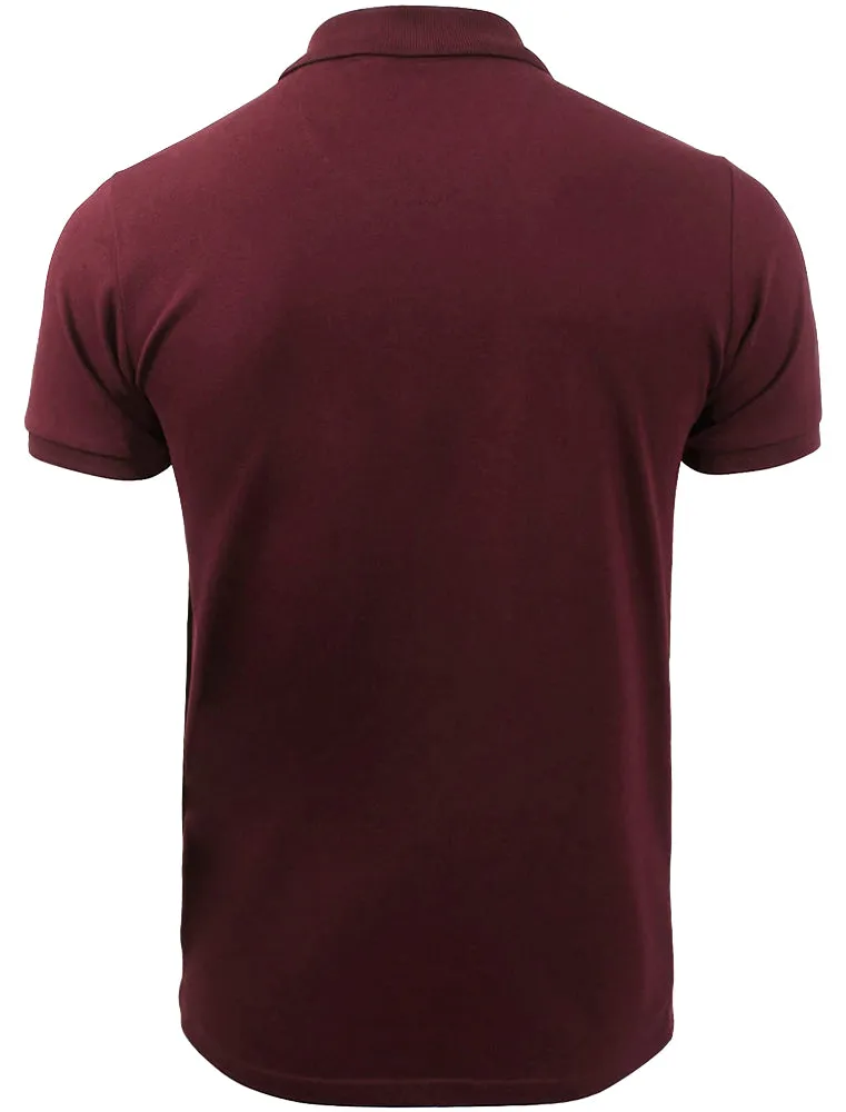 Link Pique Cotton Polo Shirt in Oxblood sold by Tokyo Laundry product image thumbnail 2