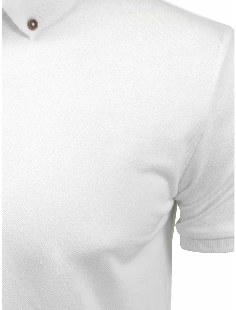 Link Pique Cotton Polo Shirt in White sold by Tokyo Laundry product image thumbnail 3