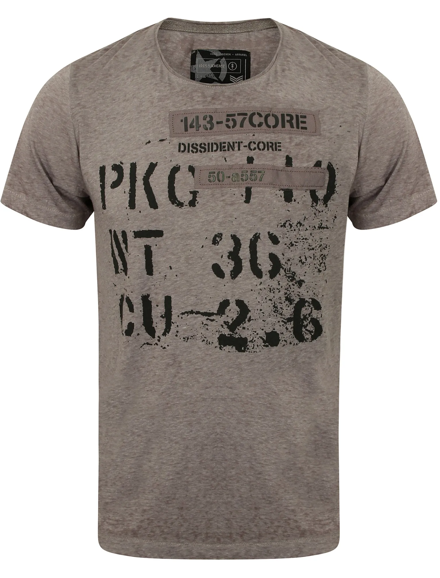 Milburn Burnout Motif T-Shirt in Industrial - Dissident sold by Tokyo Laundry