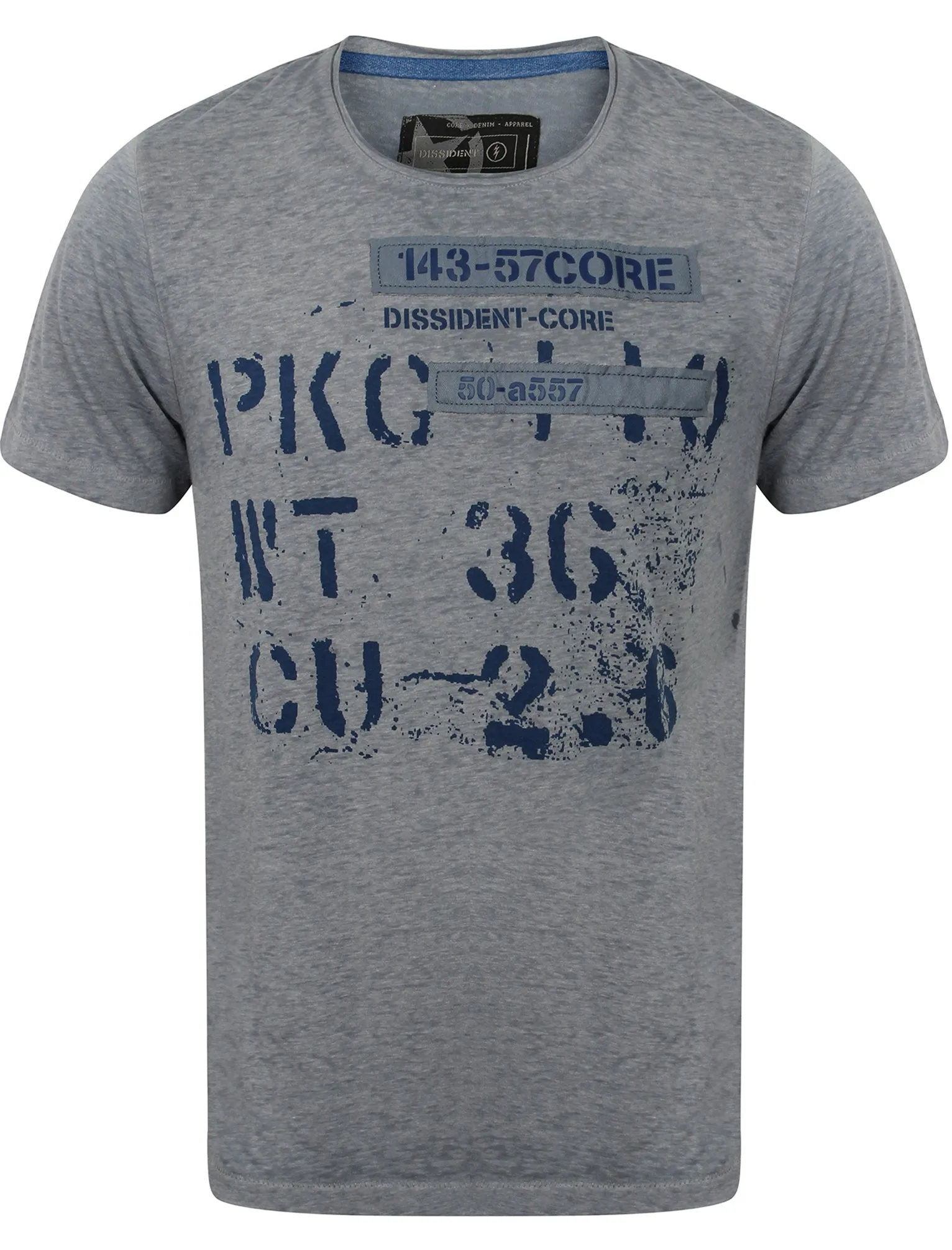 Milburn Burnout Motif T-Shirt in Vintage Indigo - Dissident sold by Tokyo Laundry