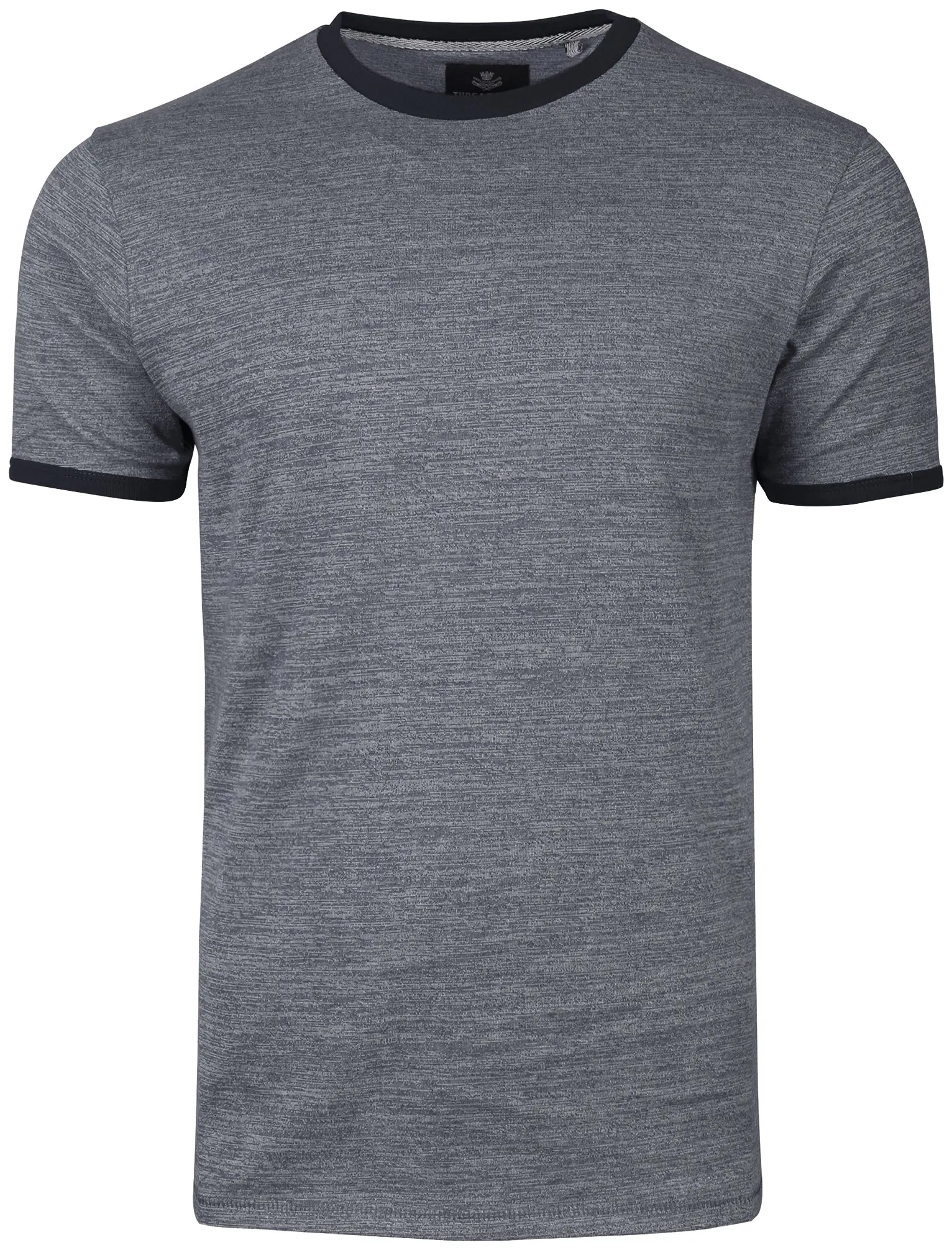 Logan Crew Neck T-Shirt with Contrast Neck in Denim sold by Tokyo Laundry