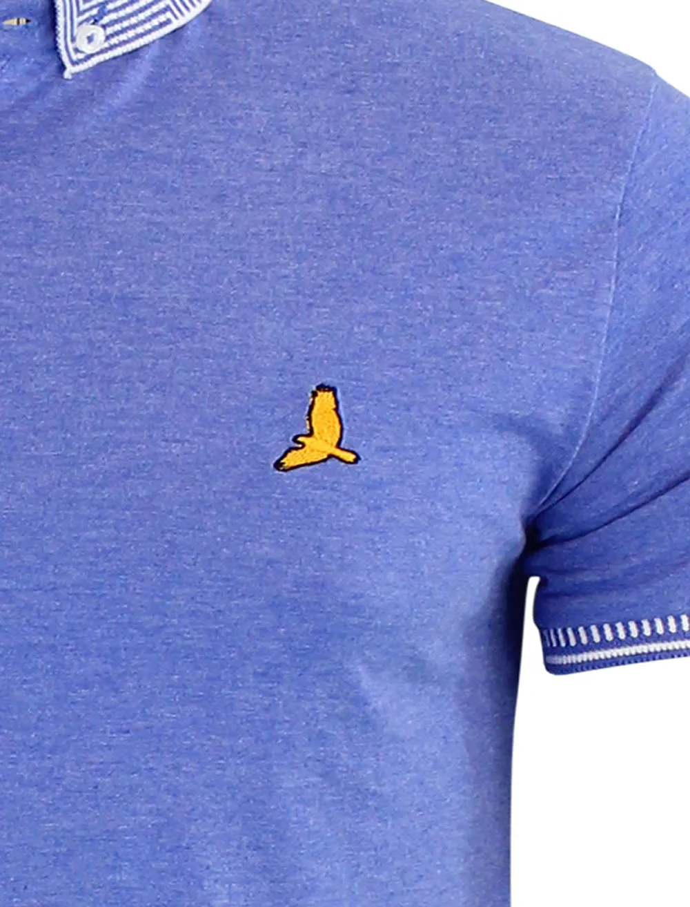 Glover Jacquard Collar Polo Shirt in Cornflower Blue sold by Tokyo Laundry product image thumbnail 3