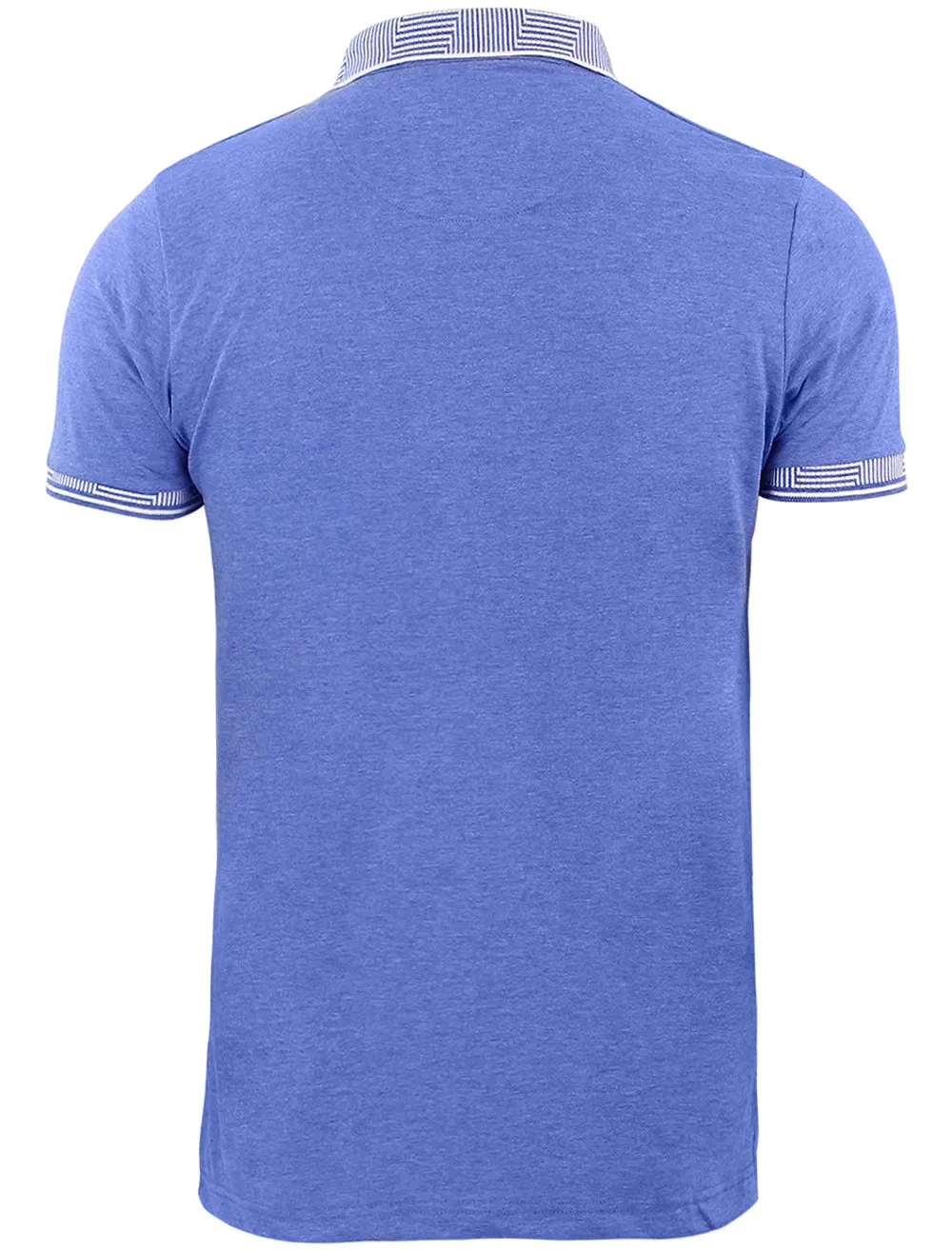 Glover Jacquard Collar Polo Shirt in Cornflower Blue sold by Tokyo Laundry product image thumbnail 2