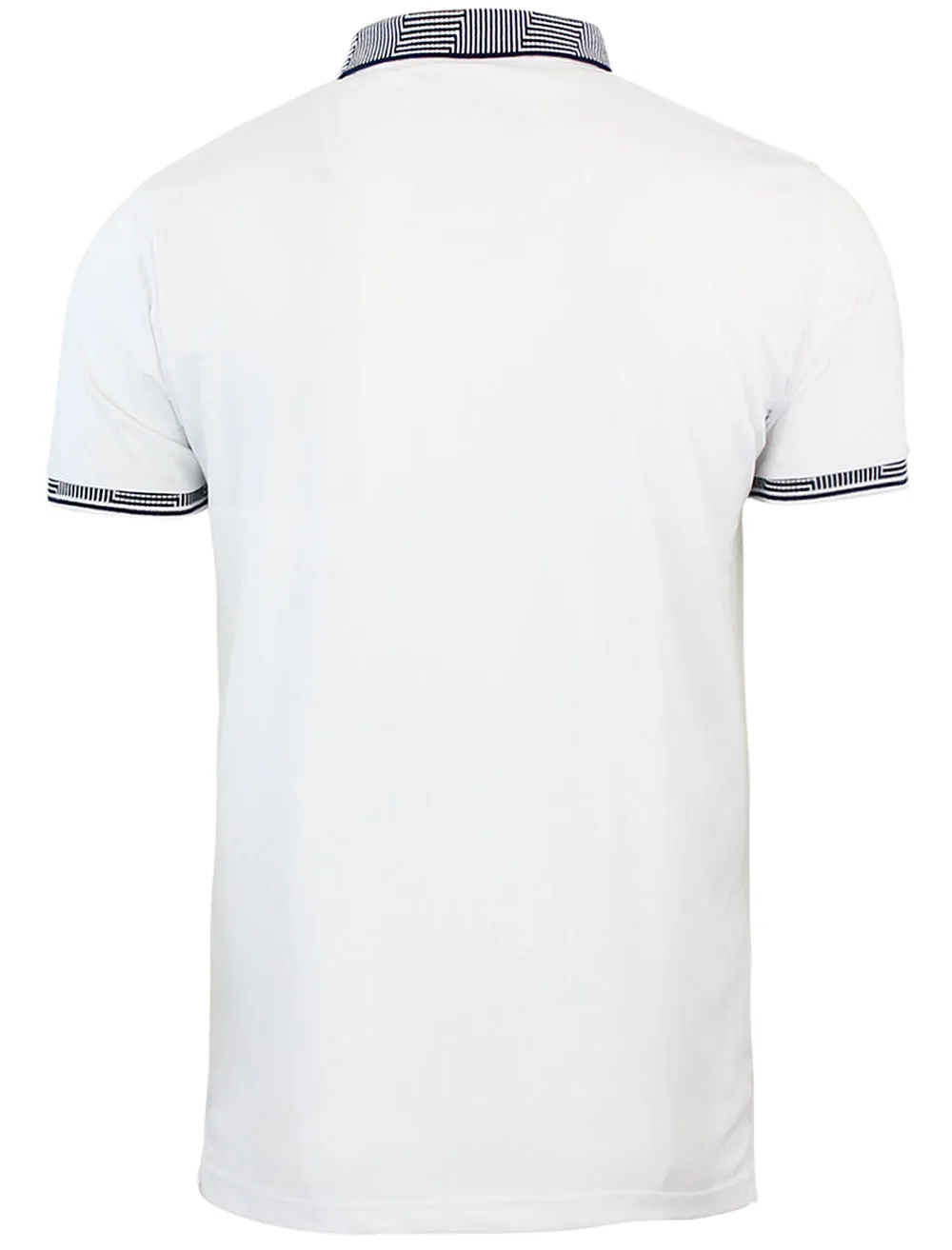Glover Jacquard Collar Polo Shirt in White sold by Tokyo Laundry product image thumbnail 2