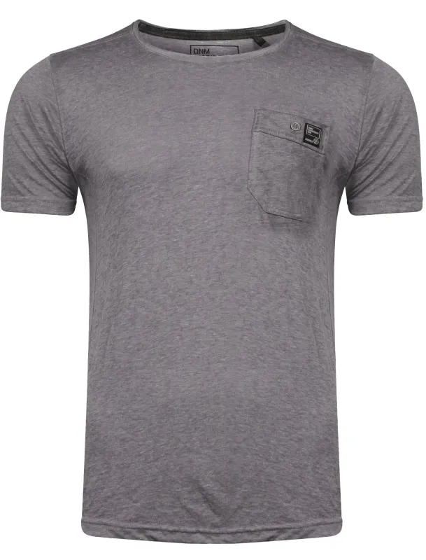 Burnwest Crew Neck Burnout T-Shirt with Pocket in Industrial - Dissident made by Tokyo Laundry