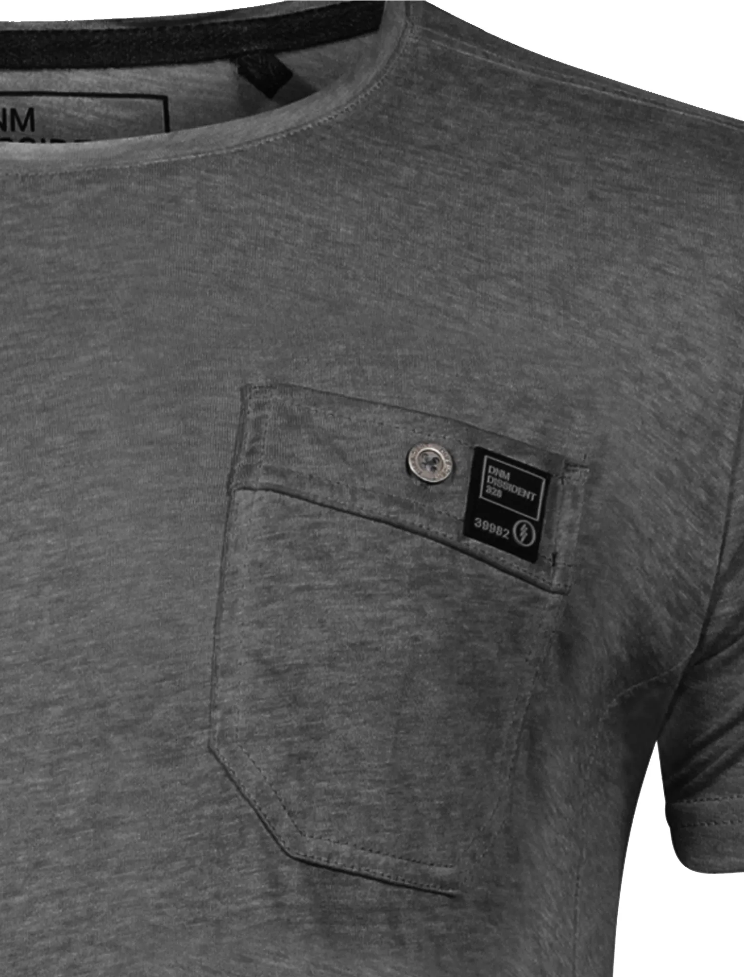 Burnwest Crew Neck Burnout T-Shirt with Pocket in Raven Grey - Dissident sold by Tokyo Laundry product image thumbnail 3