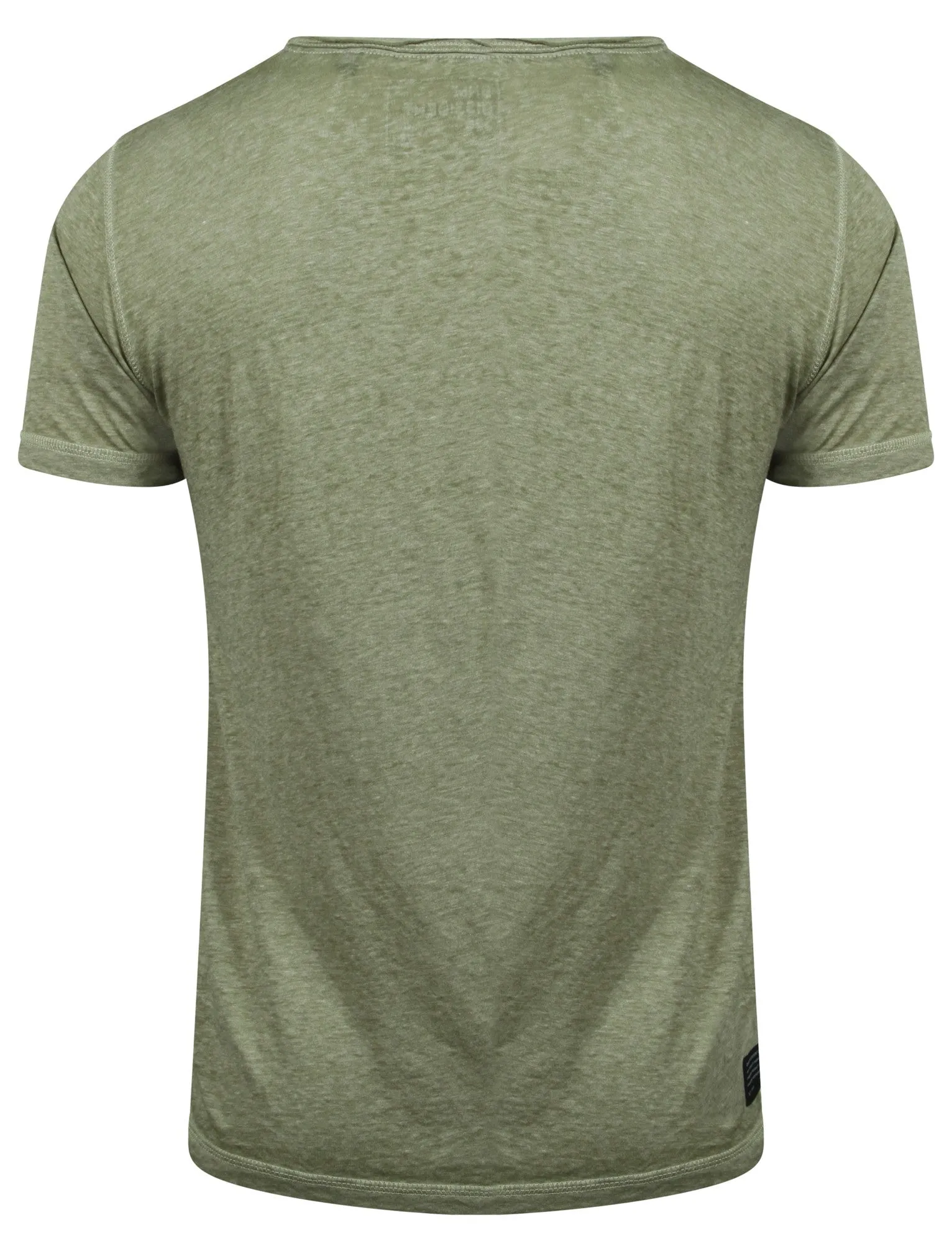 Burnsouth V Neck Burnout T-Shirt with Pocket in Olivine Khaki - Dissident sold by Tokyo Laundry product image thumbnail 2