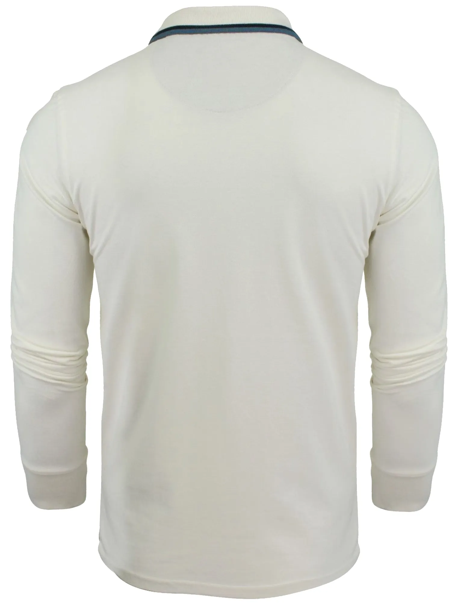Kennedy Tipped Collar Long Sleeve Polo Shirt in Ecru sold by Tokyo Laundry product image thumbnail 2