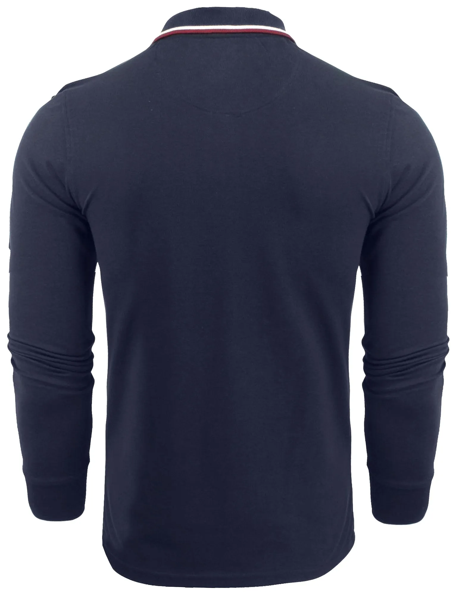 Kennedy Tipped Collar Long Sleeve Polo Shirt in Navy sold by Tokyo Laundry product image thumbnail 2