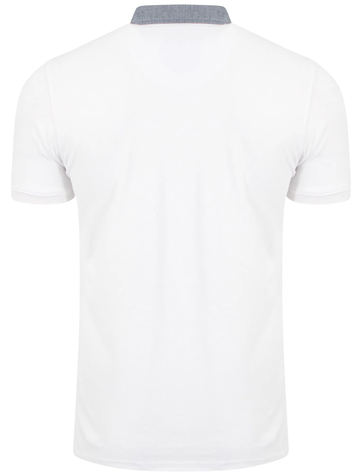 Dunstable Chambray Collar Polo Shirt in Optic White - Kensington Eastside sold by Tokyo Laundry product image thumbnail 2