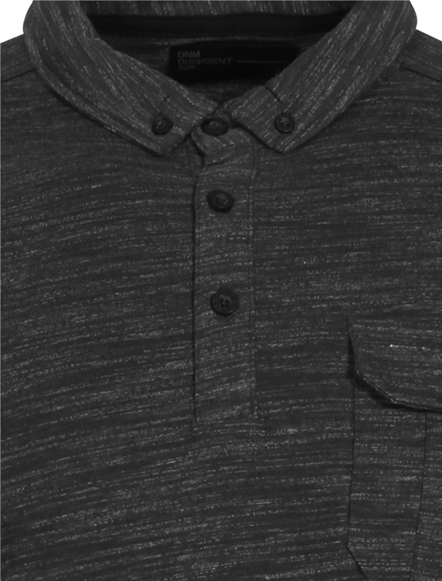 Dulwich Space Dye Polo Shirt in Black - Dissident sold by Tokyo Laundry product image thumbnail 3