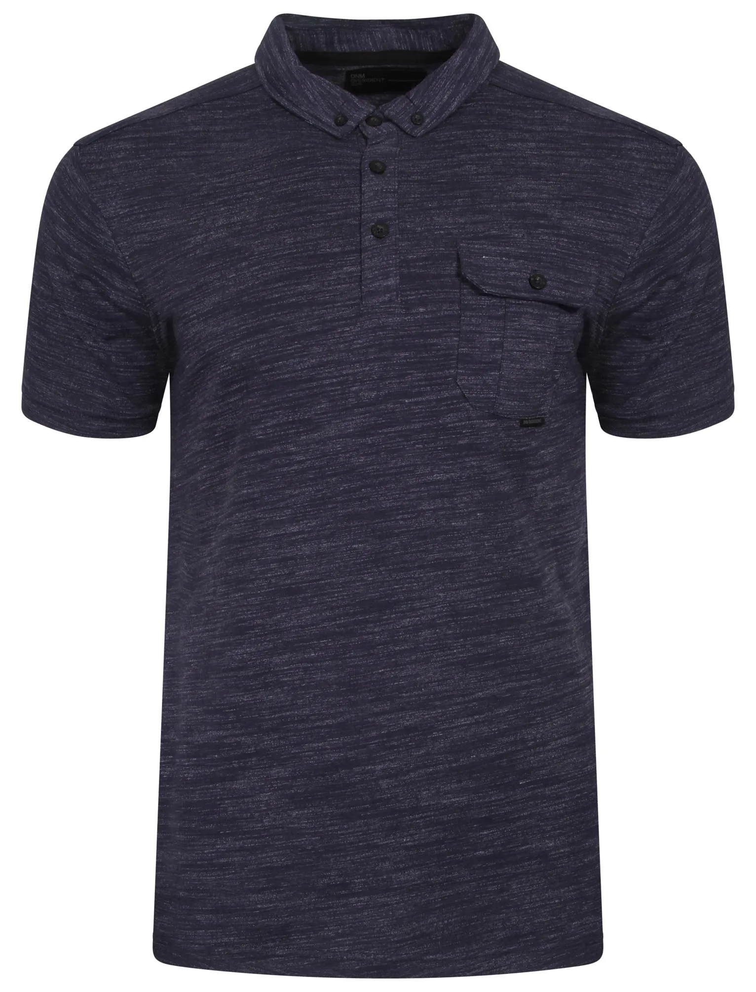 Dulwich Space Dye Polo Shirt in Blue - Dissident sold by Tokyo Laundry