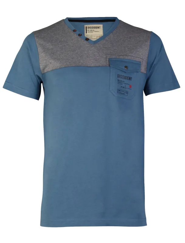 Dissident Westone T-Shirt in Vintage Blue made by Tokyo Laundry