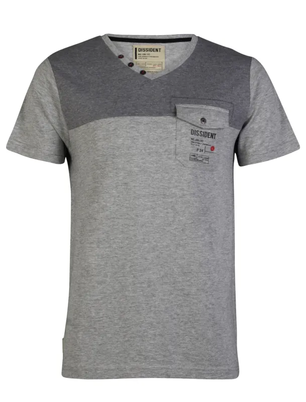 Dissident Westone T-Shirt in Lt Grey Marl made by Tokyo Laundry