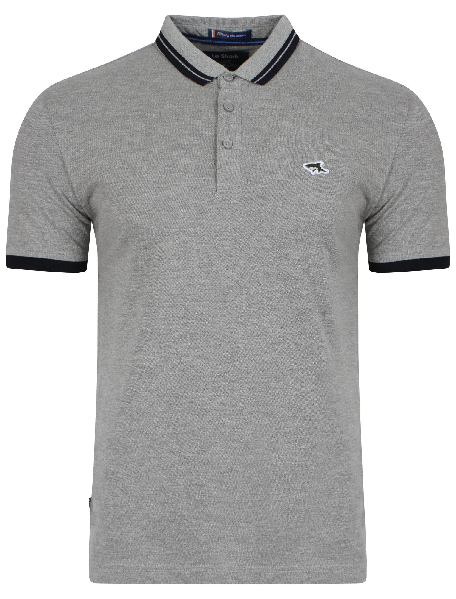 Polo Shirt in Grey Marl - Le Shark sold by Tokyo Laundry