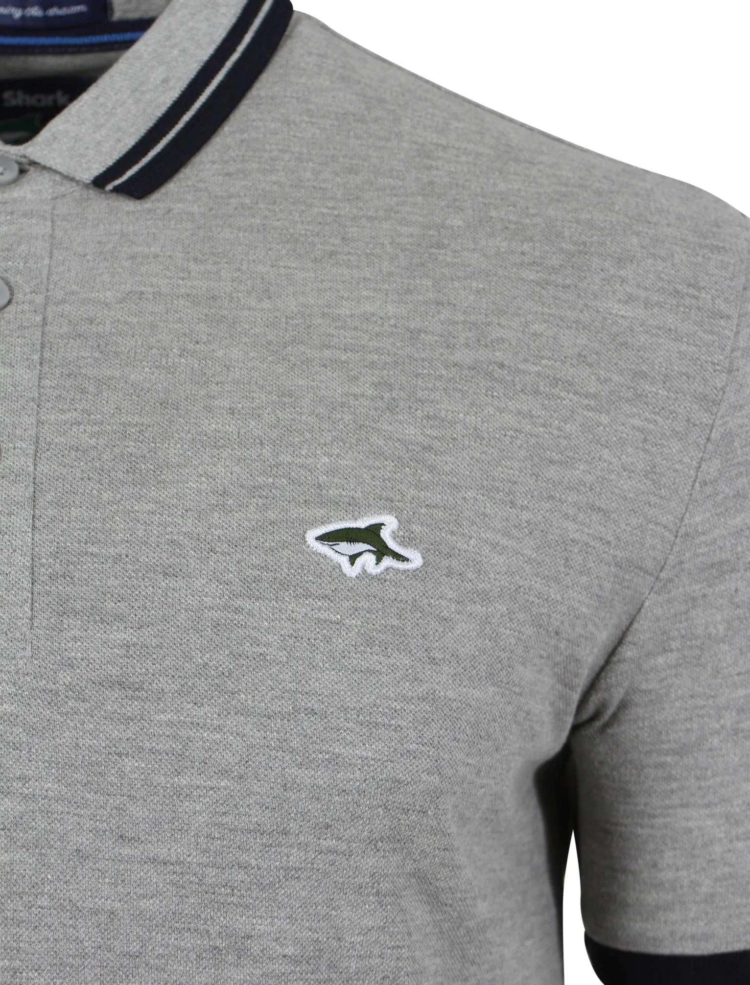 Polo Shirt in Grey Marl - Le Shark sold by Tokyo Laundry product image thumbnail 3