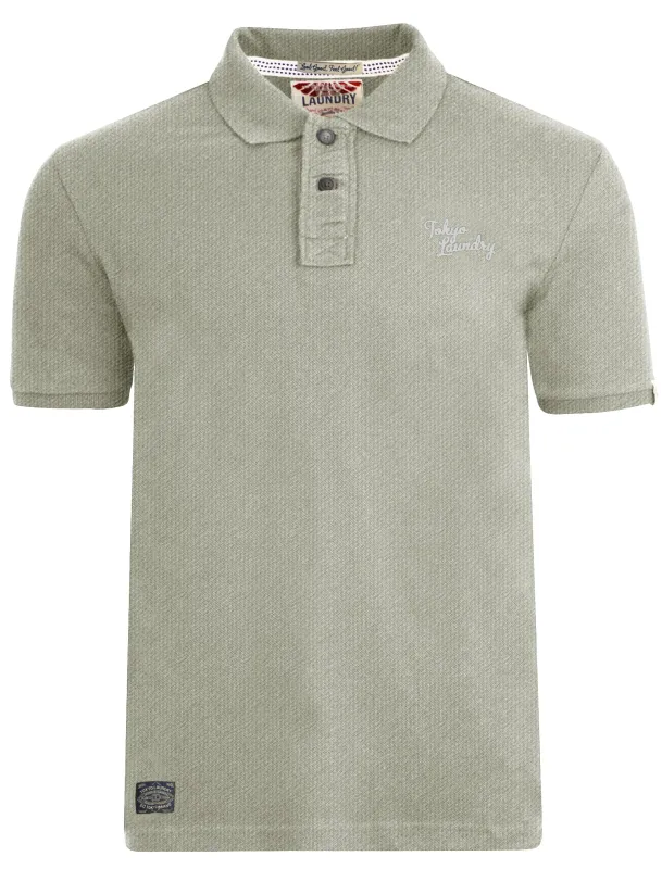Polo Shirt in Oatmeal Marl - Tokyo Laundry made by Tokyo Laundry