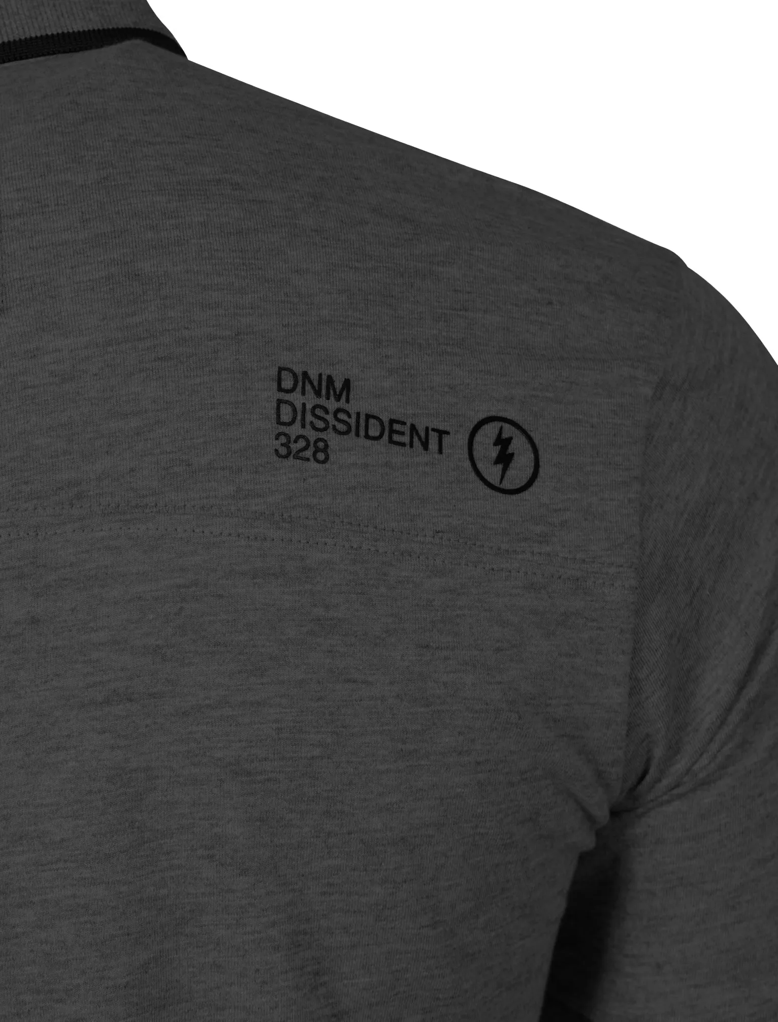 Cotton Polo Shirt in Charcoal Marl - Dissident sold by Tokyo Laundry product image thumbnail 3