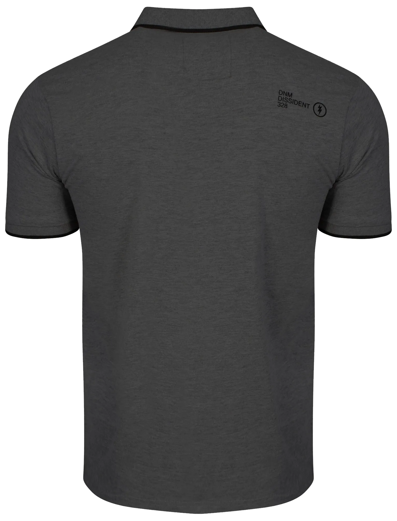 Cotton Polo Shirt in Charcoal Marl - Dissident sold by Tokyo Laundry product image thumbnail 2